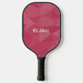 Rose rosa geometrisches Messmuster Individuelle Na Pickleball Schläger (Rückseite)