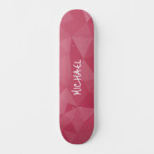 Rose rosa geometrisches Messmuster Individuelle Na Skateboard (Vorderseite)