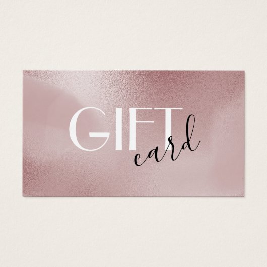 Rose Rosa Geschenkkarte (Vorderseite)