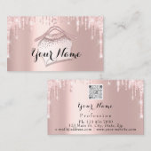 Rose Rosa Glitzer Closet Hanger Boutique QR Visitenkarte (Vorne/Hinten)
