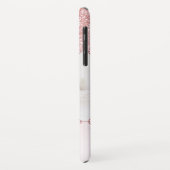 Rose Rosa Glitzer Kristall Name Foto Case-Mate iPhone Hülle (Hinten/Links)