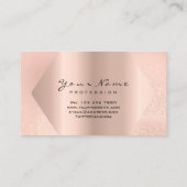 Rose Rosa Glitzer Makeup Artist Lashes Lux Visitenkarte (Rückseite)