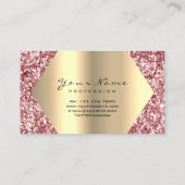 Rose Rosa Glitzer Makeup Artist Lashes Visitenkarte (Rückseite)