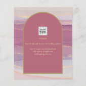 Rose Rosa-Gold-Arch-Marmor Hochzeitstage RETT DATE Flyer (Hinten)