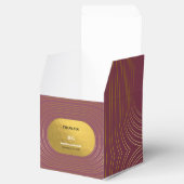 Rose Rosa & Gold Moderne Minimalistische Hochzeit Geschenkschachtel (Geöffnet)