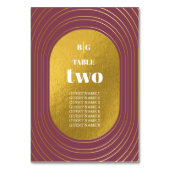 Rose Rosa & Gold Moderne Minimalistische Hochzeit Tischnummer (Rückseite)