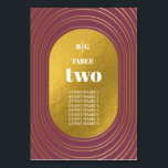 Rose Rosa & Gold Moderne Minimalistische Hochzeit Tischnummer<br><div class="desc">Eine schöne Kombination aus Rose Rosa und Imitat Gold mit einem weißen Schuss. Die minimalistisch-ovalen Bogen-Linien schaffen einen modernen, geometrisch eleganten und zeitgenössischen Stil. Elegantes Hochzeitsdesign mit modernen Elementen in der Tischnummer. Die einfache Anordnung der Typografie verleiht ihr einen klaren Look. Auch die passenden Hochzeitseinladungen und andere Schreibwaren sind verfügbar....</div>