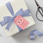 Rose Rosa Illustrierte Kaffeebeutel Perfekte Misch Geschenkanhänger