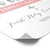 Rose | Rosa Kommunionszeichen Poster (Ecke)