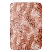 Rose Rosa Leopard Badematte (Vorderseite Vertikal)