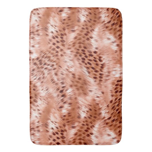 Rose Rosa Leopard Badematte (Vorderseite Vertikal)