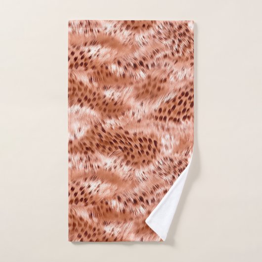 Rose Rosa Leopard Badhandtuch Set (Handtuch)