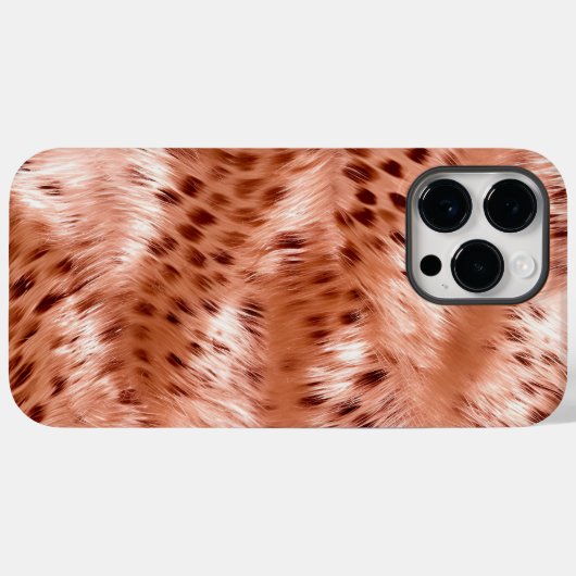 Rose Rosa Leopard Case-Mate iPhone Hülle (Rückseite (Horizontal))