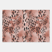 Rose Rosa Leopard Geschenkpapier Set (Vorderseite 3)