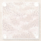 Rose Rosa Leopard Glasuntersetzer (Rückseite)