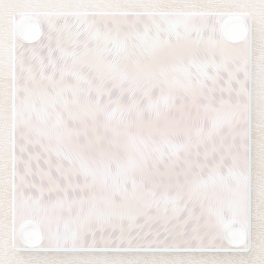 Rose Rosa Leopard Glasuntersetzer (Rückseite)