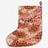Rose Rosa Leopard Großer Weihnachtsstrumpf (Rückseite)