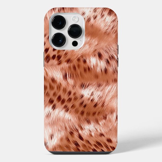 Rose Rosa Leopard iPhone Hülle (Rückseite)