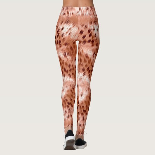 Rose Rosa Leopard Leggings (Rückseite)