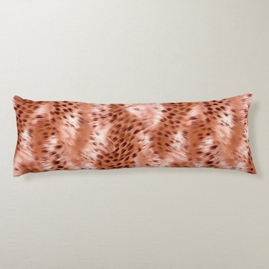 Rose Rosa Leopard Seitenschläferkissen (Rückseite)