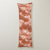 Rose Rosa Leopard Seitenschläferkissen (Rückseite (Vertikal))