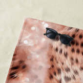 Rose Rosa Leopard Strandtuch (Beispiel)