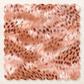 Rose Rosa Leopard Untersetzer (Vorderseite)