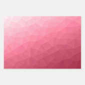 Rose rosa leuchtendes geometrisches Messemuster Geschenkpapier Set (Vorderseite 2)