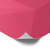 Rose rosa leuchtendes geometrisches Messemuster Poster (Ecke)