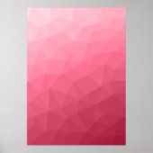 Rose rosa leuchtendes geometrisches Messemuster Poster (Vorne)