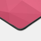 Rose rosa leuchtendes geometrisches Messemuster Schreibtischunterlage (Ecke)