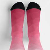 Rose rosa leuchtendes geometrisches Messemuster Socken (Oben)
