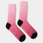 Rose rosa leuchtendes geometrisches Messemuster Socken (Rechts)