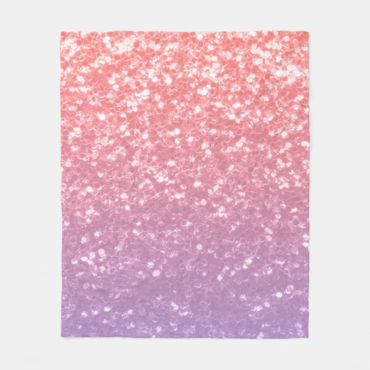 Rose Rosa lila Lavendel Imitate Glitzern Glitzer Fleecedecke (Vorderseite)