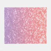 Rose Rosa lila Lavendel Imitate Glitzern Glitzer Fleecedecke (Vorderseite (Horizontal))