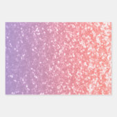 Rose Rosa lila Lavendel Imitate Glitzern Glitzer Geschenkpapier Set (Vorderseite 3)