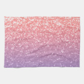 Rose Rosa lila Lavendel Imitate Glitzern Glitzer Geschirrtuch (Horizontal)