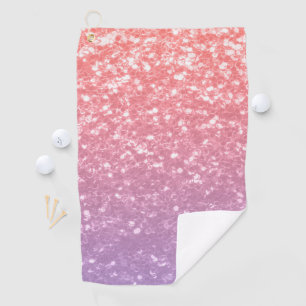 Rose Rosa lila Lavendel Imitate Glitzern Glitzer Golfhandtuch