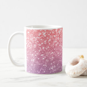 Rose Rosa lila Lavendel Imitate Glitzern Glitzer Kaffeetasse