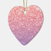 Rose Rosa lila Lavendel Imitate Glitzern Glitzer Keramik Ornament (Links)