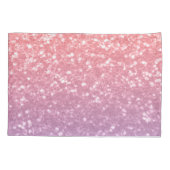 Rose Rosa lila Lavendel Imitate Glitzern Glitzer Kissenbezug (Rückseite)