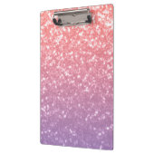 Rose Rosa lila Lavendel Imitate Glitzern Glitzer Klemmbrett (Links)