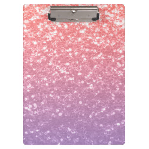 Rose Rosa lila Lavendel Imitate Glitzern Glitzer Klemmbrett