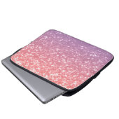 Rose Rosa lila Lavendel Imitate Glitzern Glitzer Laptopschutzhülle (Vorne Knopf)