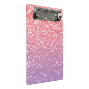 Rose Rosa lila Lavendel Imitate Glitzern Glitzer Mini Klemmbrett