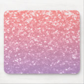 Rose Rosa lila Lavendel Imitate Glitzern Glitzer Mousepad (Vorne)