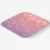 Rose Rosa lila Lavendel Imitate Glitzern Glitzer Pappteller (Gewinkelt)