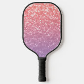 Rose Rosa lila Lavendel Imitate Glitzern Glitzer Pickleball Schläger (Vorderseite)