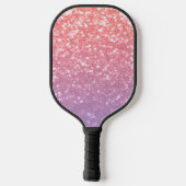 Rose Rosa lila Lavendel Imitate Glitzern Glitzer Pickleball Schläger (Rückseite)