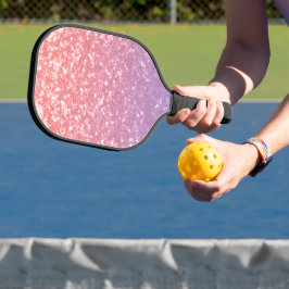 Rose Rosa lila Lavendel Imitate Glitzern Glitzer Pickleball Schläger